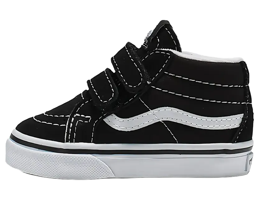 Vans Baby Black & White Sk8-Mid Reissue V Sneakers (VN00018W6BT1)