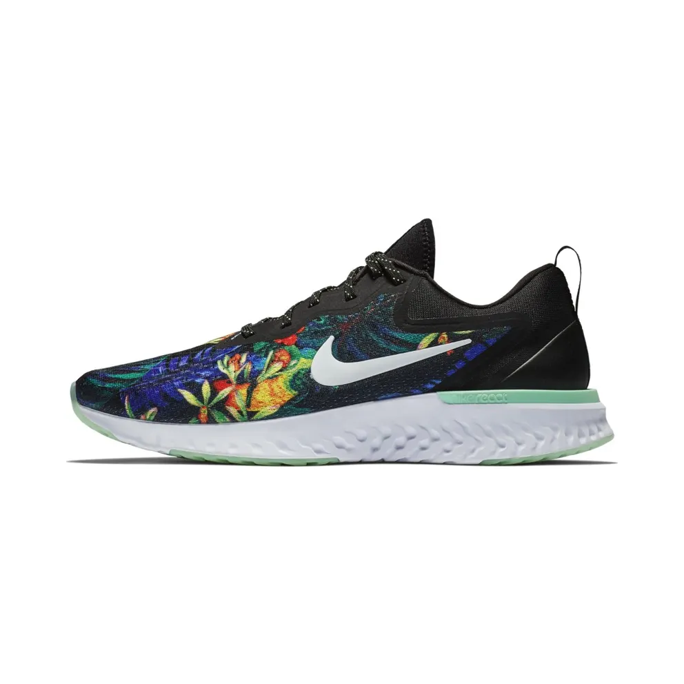 Nike Odyssey React Floral Black Black/White-Green Glow (AV3255-001)