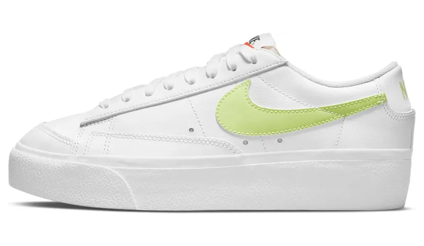 Nike Blazer Low Platform “White / Black / Light Lemon Twist” (DJ0292-102)