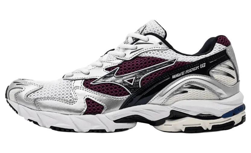 Mizuno Wave Rider 10 “White Dark Purple” (590045-006D)
