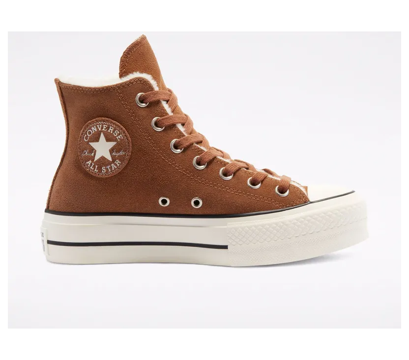 Converse Cozy Club Platform Chuck Taylor All Star High Top Clove Brown/egret/black (570034C)