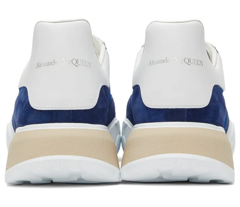 Alexander McQueen Blue Suede Court Trainer 4417 ELEC.B (634618WHWJ9) (4)