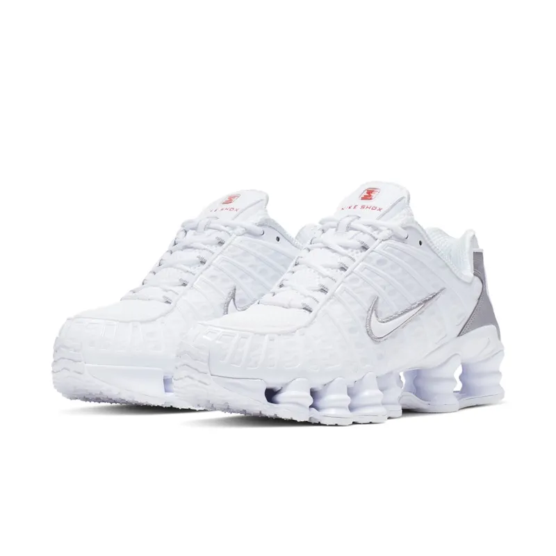 Nike Shox TL White Metallic Silver (W) White/Metallic Silver-Max Orange-White (AR3566-100)