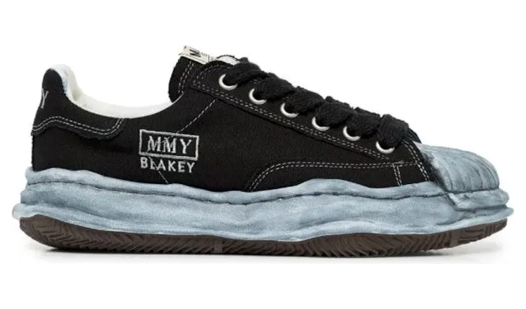 Maison Mihara Yasuhiro Blakey OG Sole Canvas Low Over Dye Black (A08FW710 Black)