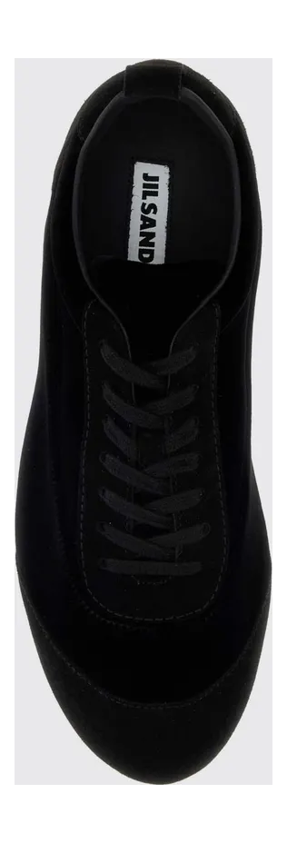 Jil sander Etage Sneakers in Velvet and Suede with Rear Pull Tab Black (J15WS0047P7821001) (2)
