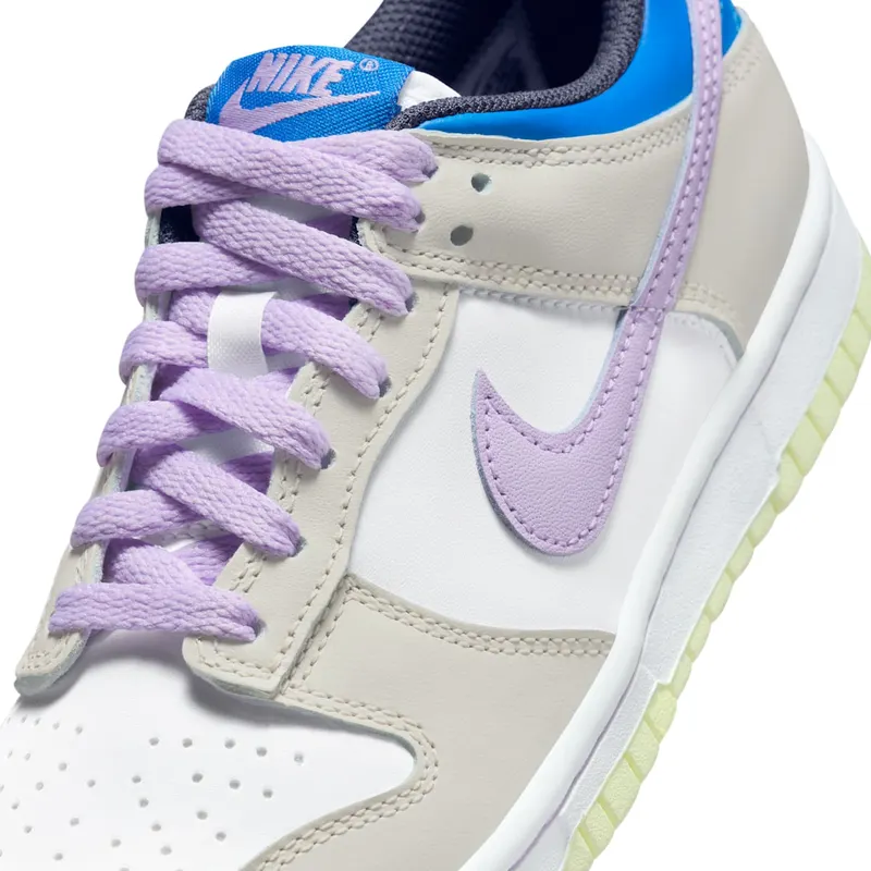 Nike Dunk Low Grade School “Khaki Blue Pink” (FB9109-103)