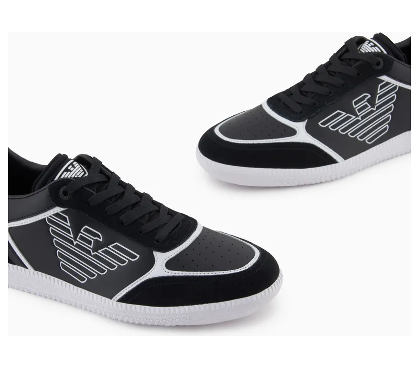 Armani High-Top Sneaker In Leather And Suede New Heritage Eagle (7X000405-AF19826-MC001) (5)