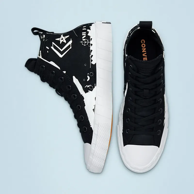 Converse Script Print UNT1TL3D High Top Black/black/white (171230C)