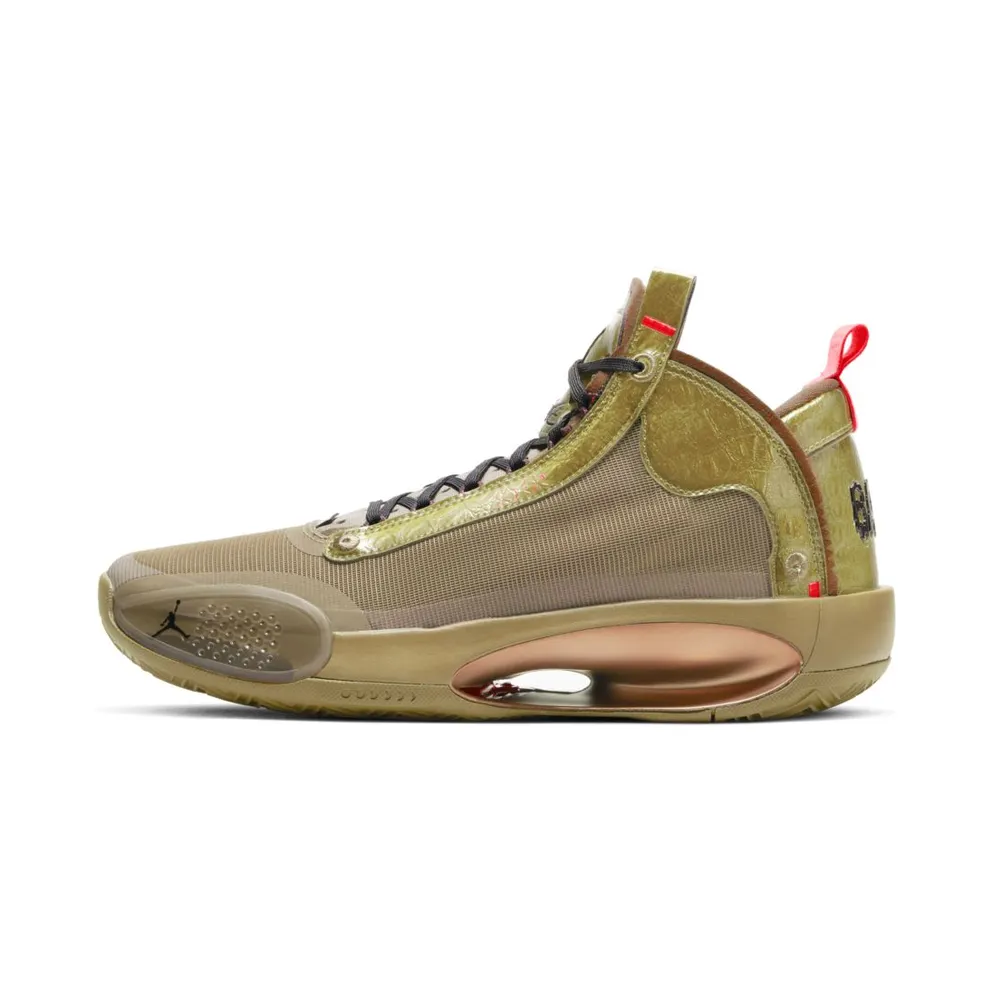 Jordan XXXIV Bayou Boys Brown Kelp/Bright Crimson (DA1897-300)