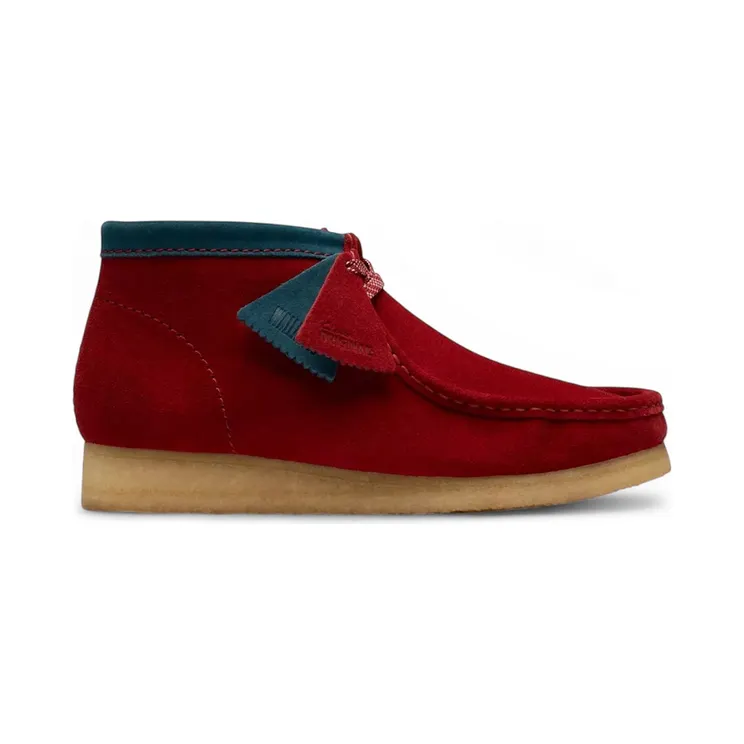 Clarks Originals Wallabee Boot Dark Red Suede Blue (26182752)