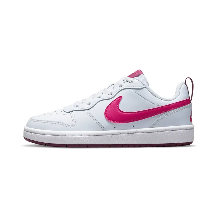 Nike Court Borough Low 2 “Pure Platinum / Sangria / Pink Prime” (BQ5448-015)