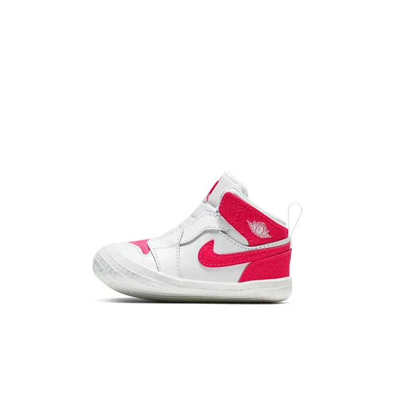 Jordan Air 1 Crib Bootie Racer Pink (I) White/Racer Pink (AT3745-116)