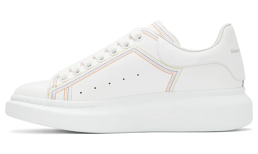 Alexander McQueen White Embroidered Oversized Sneakers (662639WIA4R) (3)