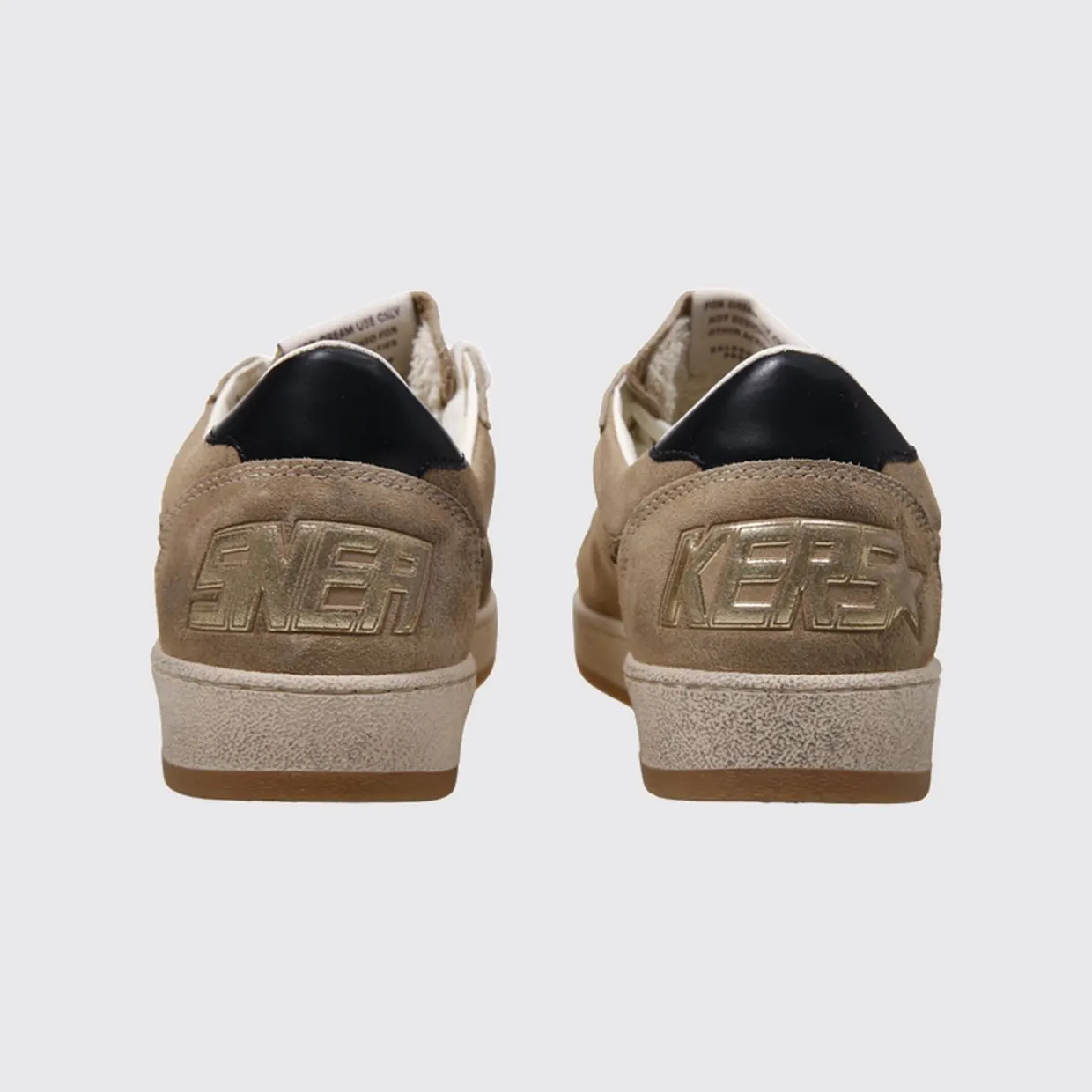 Golden goose Ball Star Sneakers in Leather and Suede with Distressed Effect Beige (GWF00117F00870415981) (2)