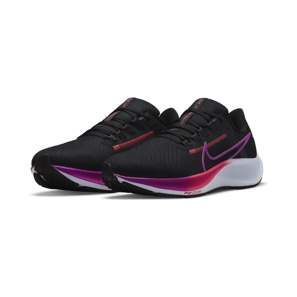 Nike Air Zoom Pegasus 38 (straat) “Black / Off-Noir / Flash Crimson / Hyper Violet” (CW7358-011)