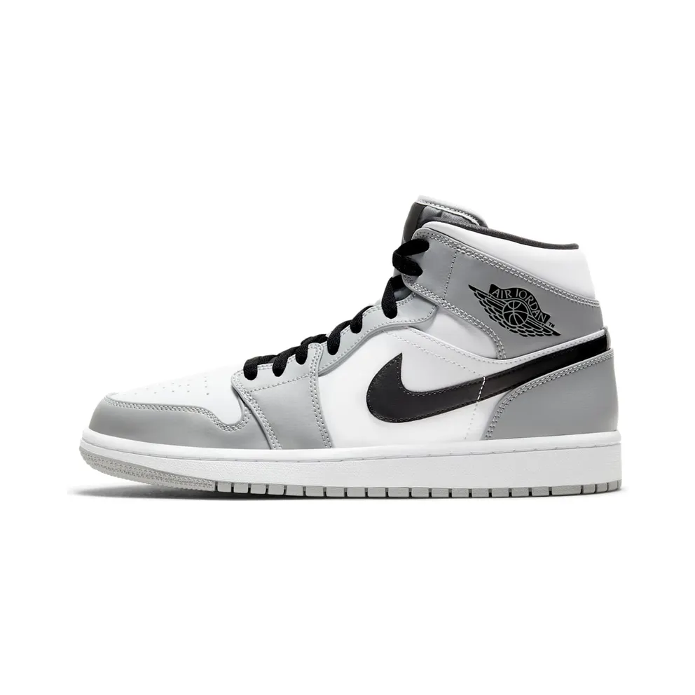 Jordan 1 Mid Light Smoke Grey Light Smoke Grey/Black-White (554724-092)