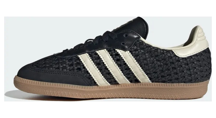 adidas Samba OG in gevlochten leer (HQ9282): zwart met structuur in plaats van kleur (6)