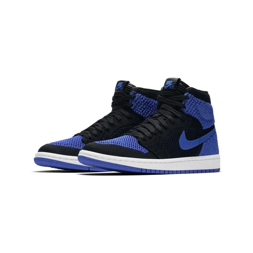 Jordan 1 Retro High Flyknit Royal (GS) Black/Game Royal-White (919702-006)