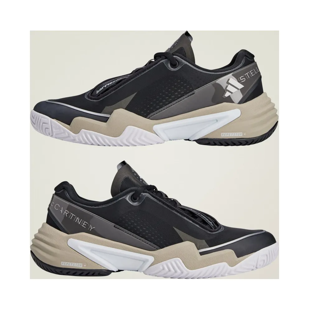 adidas Barricade by Stella McCartney Black Silver Almond Milk (JR3287)