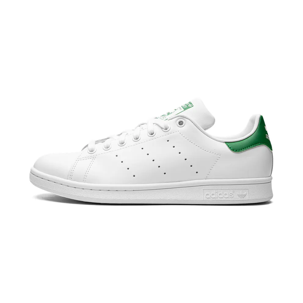 adidas Originals White and Green Stan Smith Sneakers (B24105)