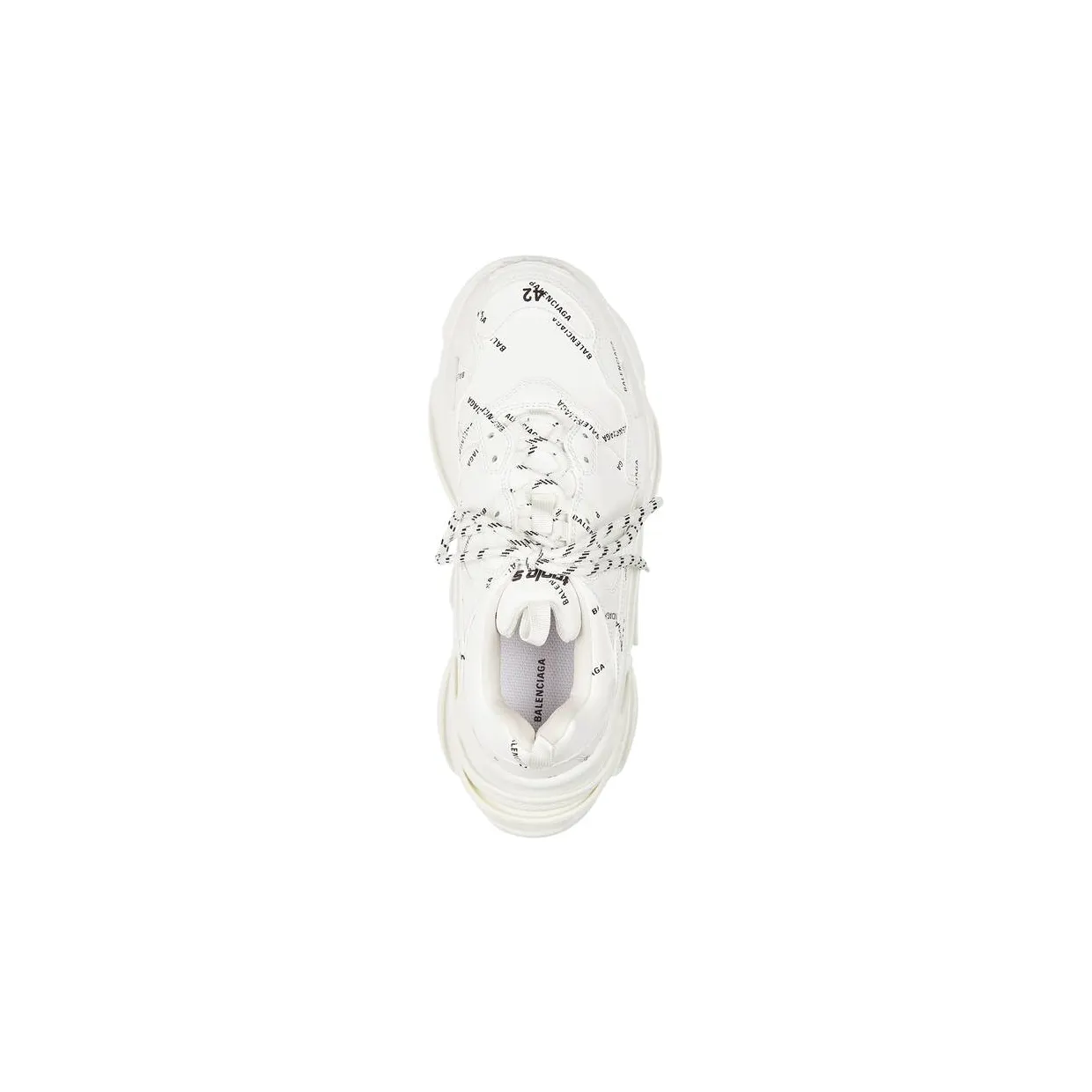 Balenciaga All Over Logo Triple S White Black (536737W2FA19010) (4)