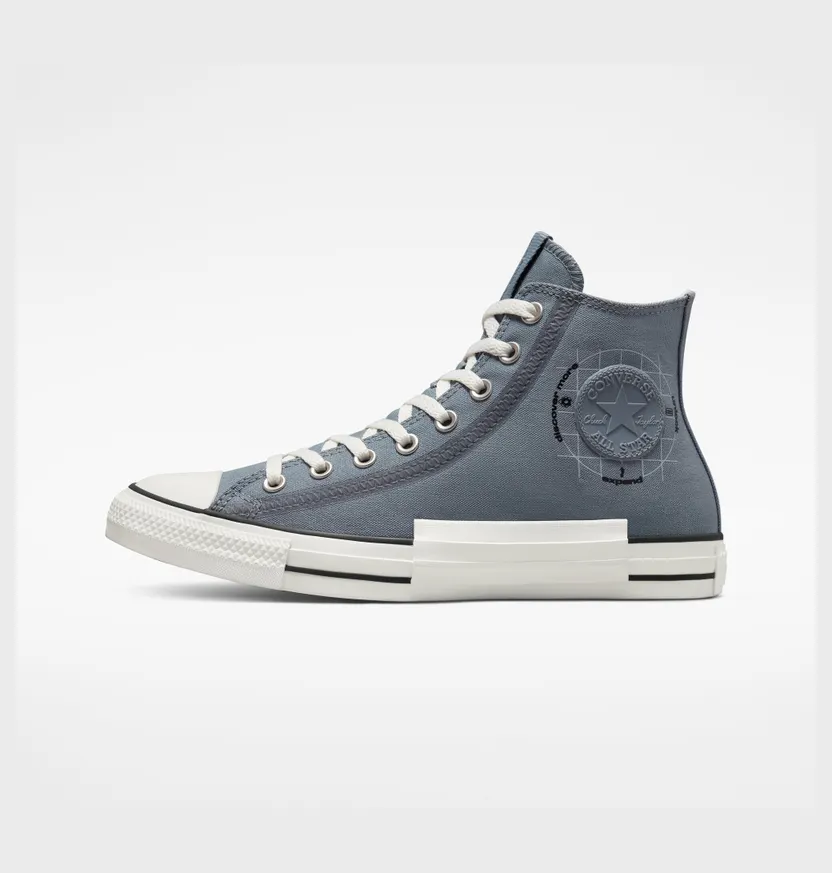 Converse Chuck Taylor All Star Grid Logo Lunar Grey/vintage White/zwart