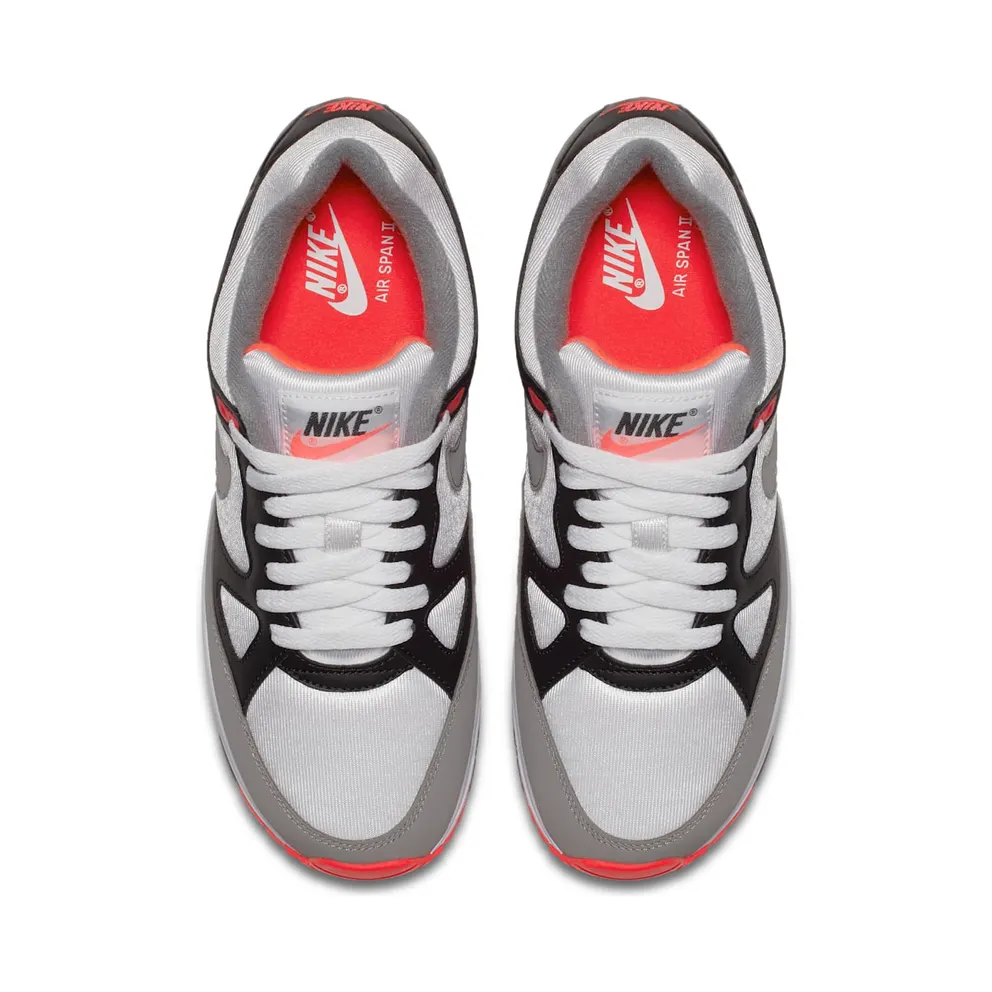 Nike Air Span II “Black / Solar Red / White / Dust” (AH6800-003)