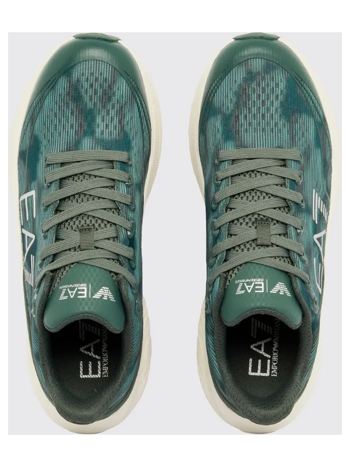 EA7 Printed Polyester Sneakers Green (X8X245XK442MZ606) (2)