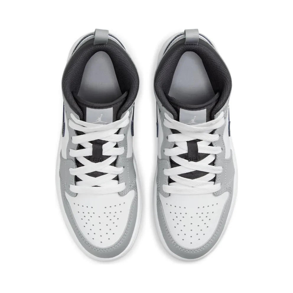 Air Jordan 1 Mid Light Smoke Grey (PS) (640734-078)