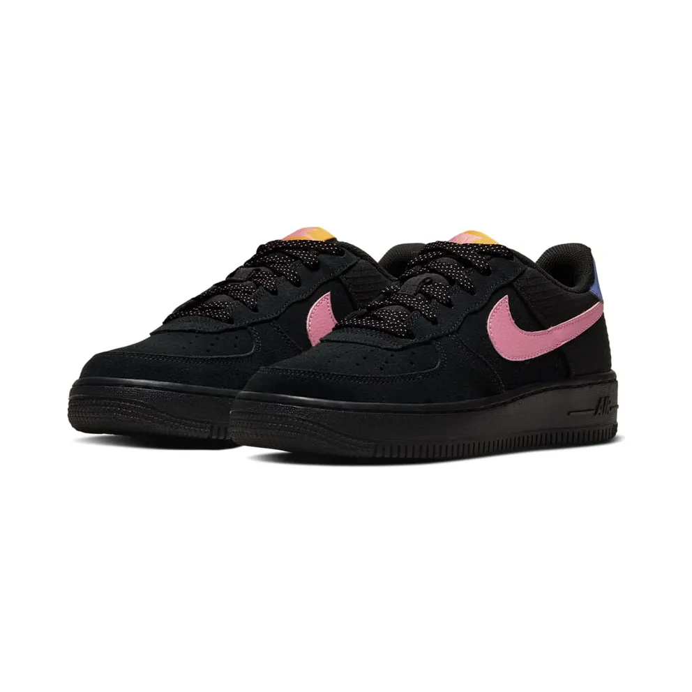 Nike Air Force 1 LV8 2 Black Magic Flamingo (GS) Black/Persian Violet/Pollen Rise (CN5710-001)