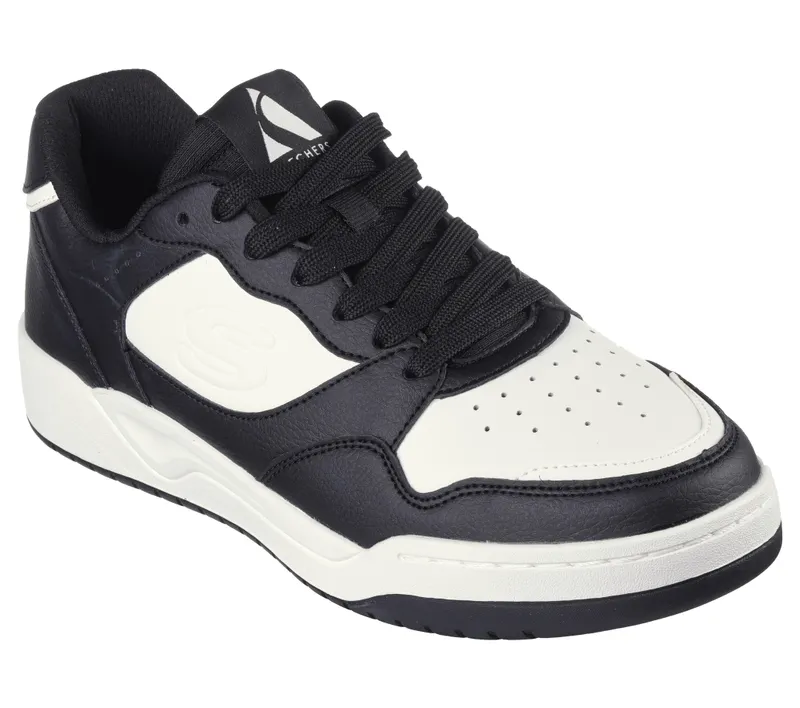Skechers Koopa – Volley Low Varsity – Black / White – “Black” (183240 BKW)