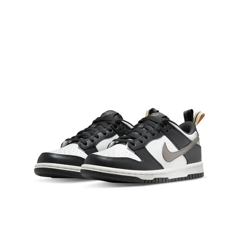 Nike Dunk Low Black White Metallic (GS) (DH9764-001)