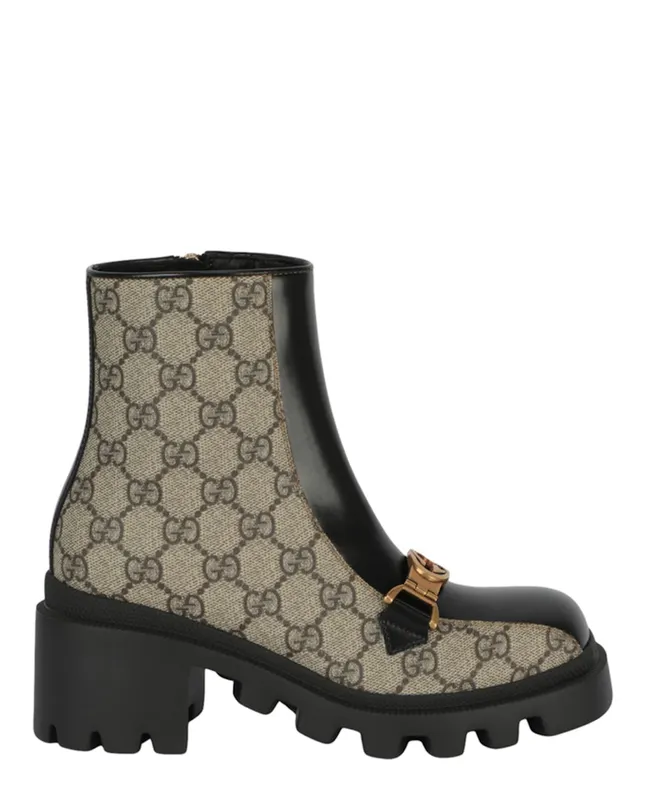 Gucci GG Supreme Ankle Boots Dark Beige (670412-2OQ50-9763)