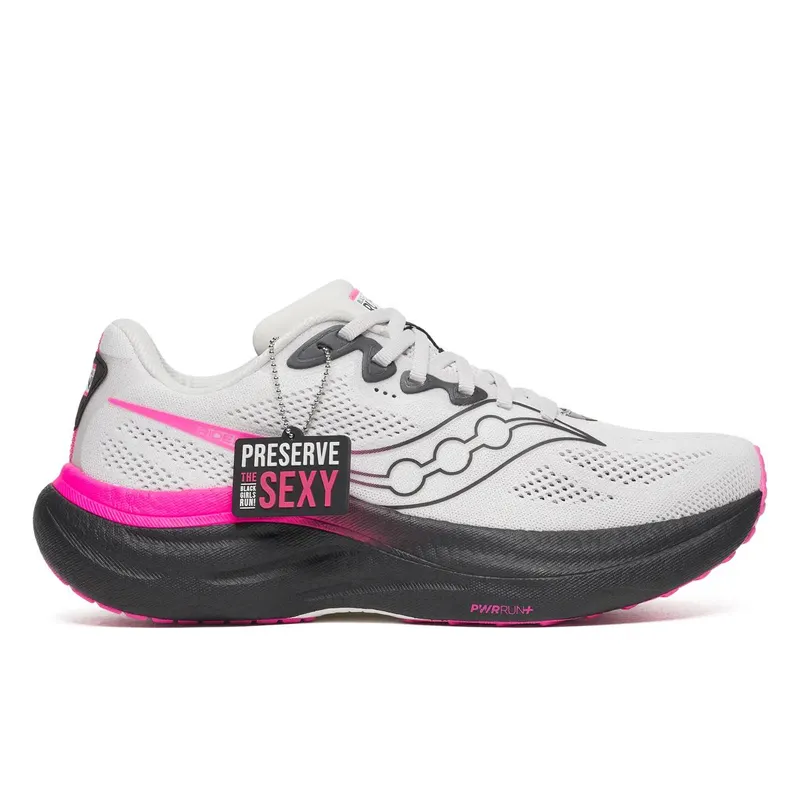 Saucony Ride 19 Black Girls Run Fog Hot Pink (S11055-400)