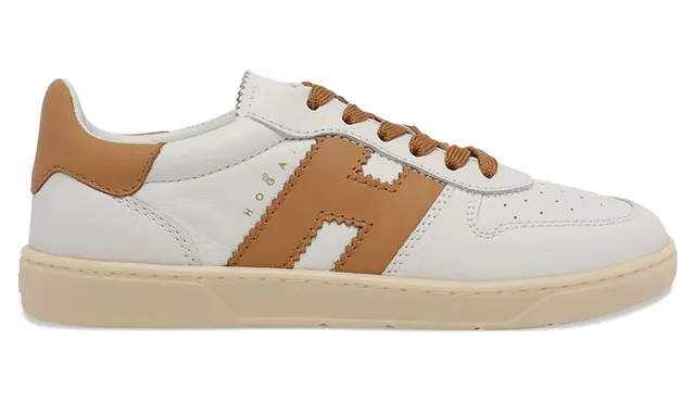 Hogan Logo Leather Cool “White/Brown” (HXW6470FY50U AI0RVK)
