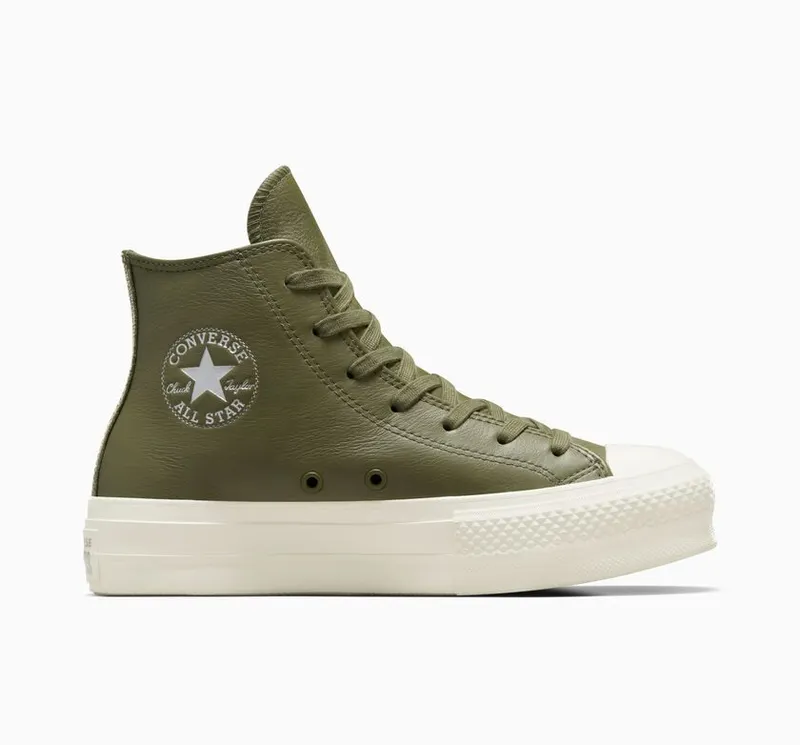 Converse Chuck Taylor All Star Lift Platform Leather Converse Utility/egret/Silver