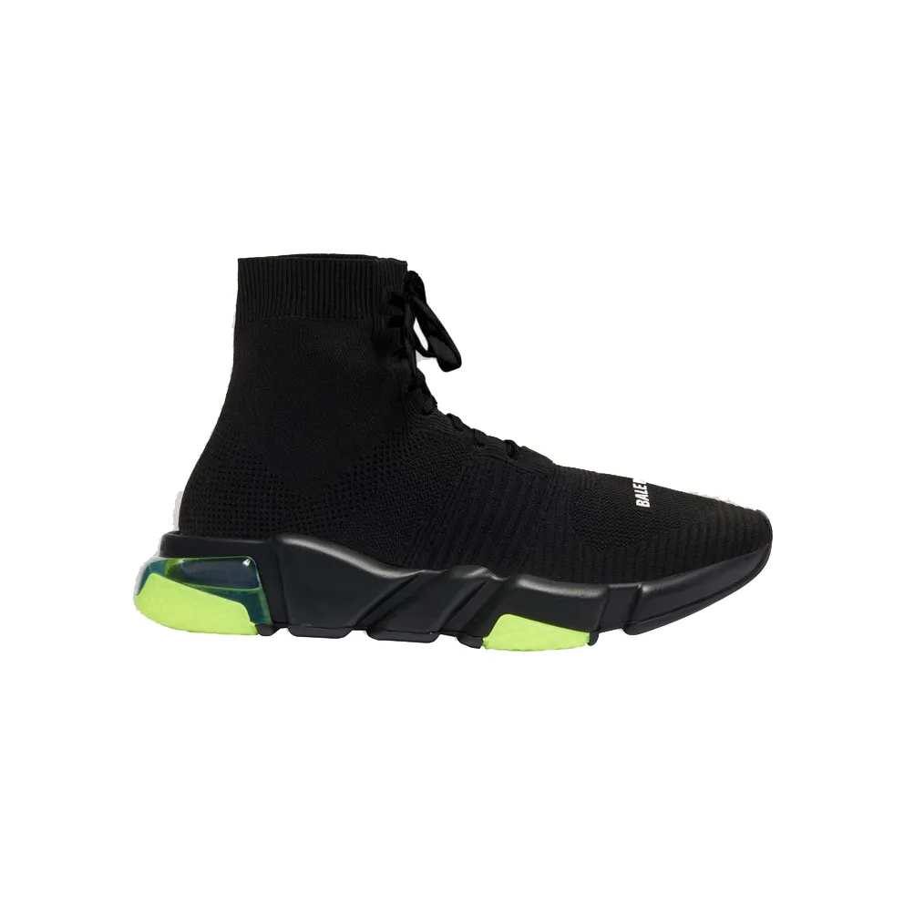 Balenciaga Speed Lace Up Clear Sole Yellow Fluo (617255W05GJ1048)
