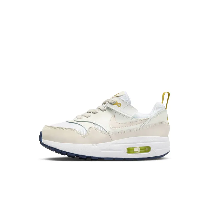 Nike Air Max 1 EasyOn PS “White Bronzine Midnight Navy Light Orewood Brown” (DZ3308-103)
