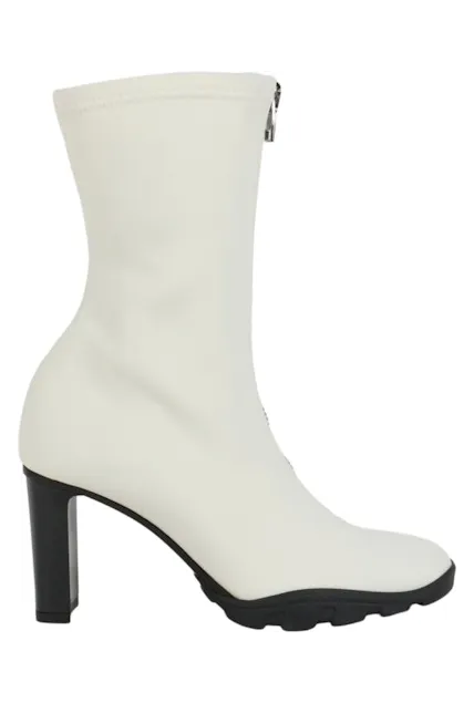 Alexander McQueen Zip-Up Ankle Boots Ivory (690812W4SE09358)