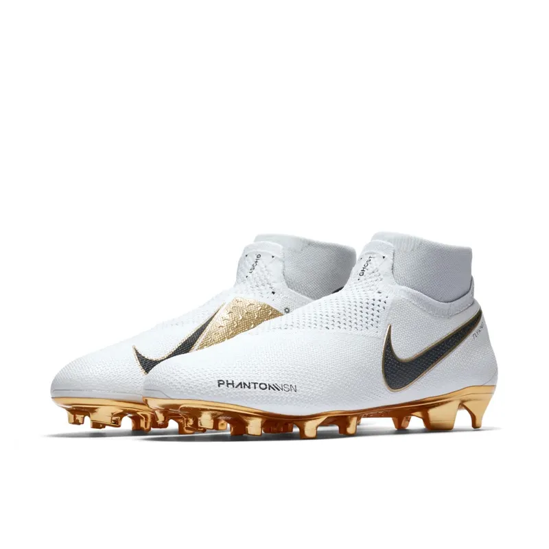 Nike Phantom Vision Elite DF FG White Metallic Gold White/Metallic Gold-Black (BQ0976-107)