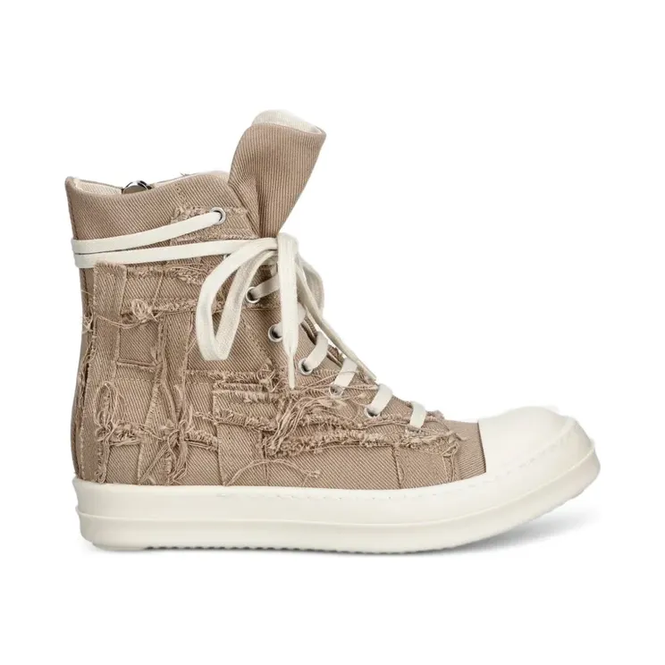 Rick Owens Drkshdw High-Top-Sneakers im Used-Look “White” (DS01F4800SLASH)