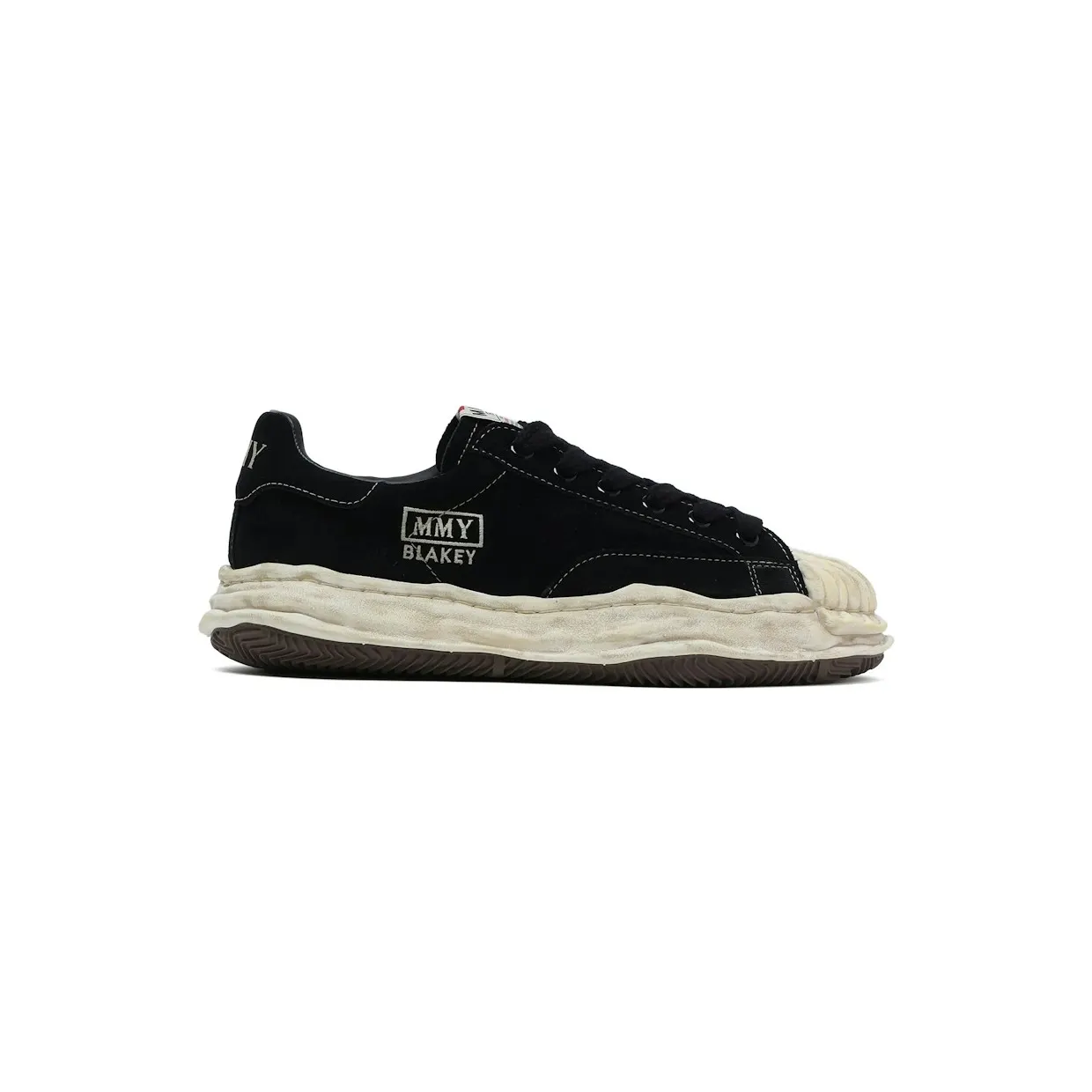 Maison Mihara Yasuhiro Blakey OG Sole Suede Low Black White (A13FW726-BLACK)