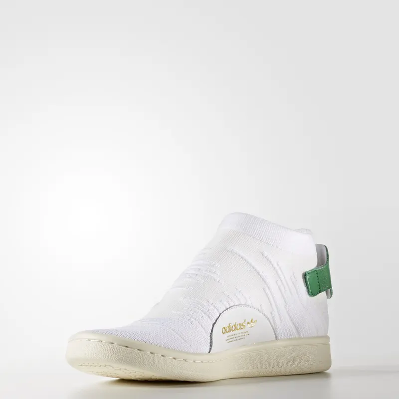 adidas Stan Smith Sock White Green (W) Cloud White/Cloud White/Green (BY9252)