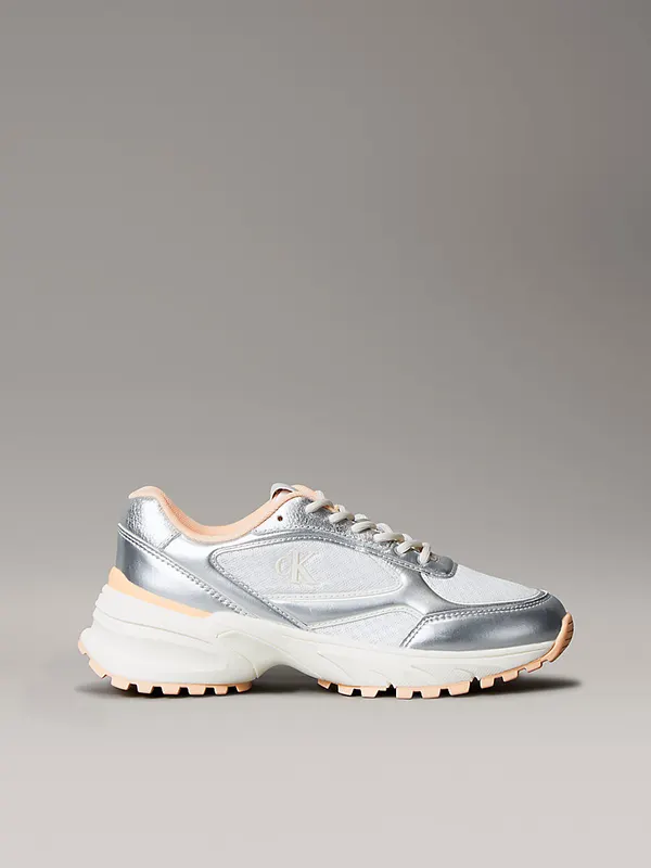 Calvin Klein Trailblazer – Mesh Mix Runner “BRIGHT WHITE/SILVER/FLORIDA ETHER” (YW0YW020630I7)