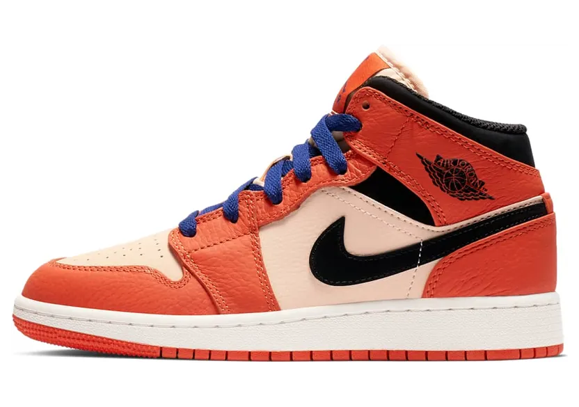 Jordan 1 Mid Team Orange Black (GS)