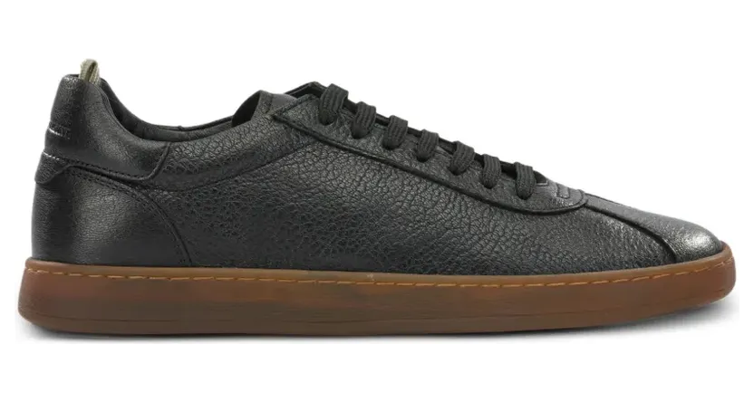 Officine Creative Halo aus strukturiertem Leder “Black” (GINNASIO001DEERNERO)