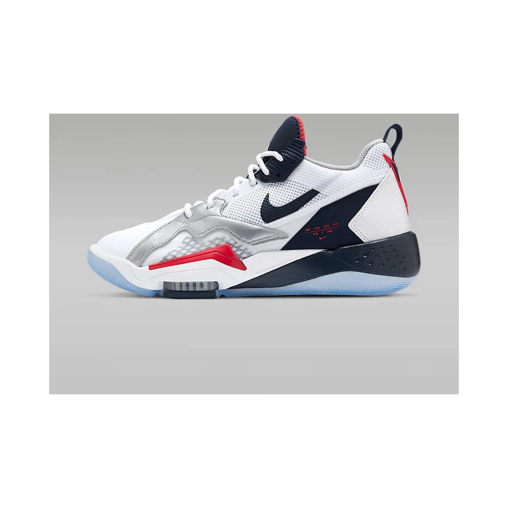 Jordan Zoom 92 Olympic White/Obsidian-True Red-Metallic Silver (CK9183-101)