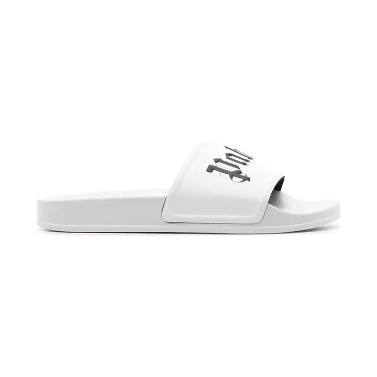 Palm Angels Logo Slide White Black (pmic001c99pla0010110)