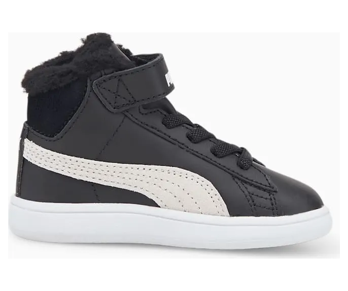 Puma Smash V2 Mid Fur V Wit/Zwart (366899-02)