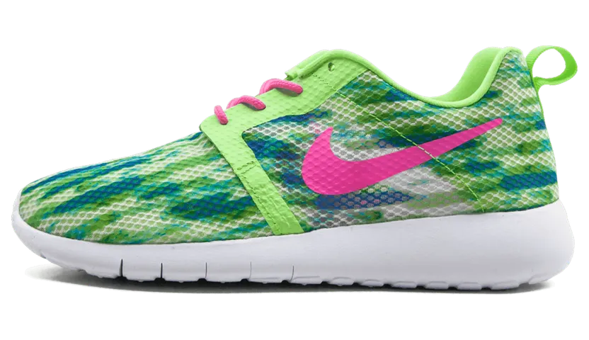 Nike Rosherun Flight Weight GS “WHITE/PINK POW-MENTA-FLSH LIME” (705486-101)